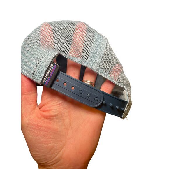 Patagonia Women Trucker Hat Pastel‎ Blue Light Navy Blue Baseball Hat Adjustable - Picture 8 of 9